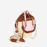 BORSA HABANERA IN PELLE E RAFIA HABANERATREK AURORA CUBA LAB 
