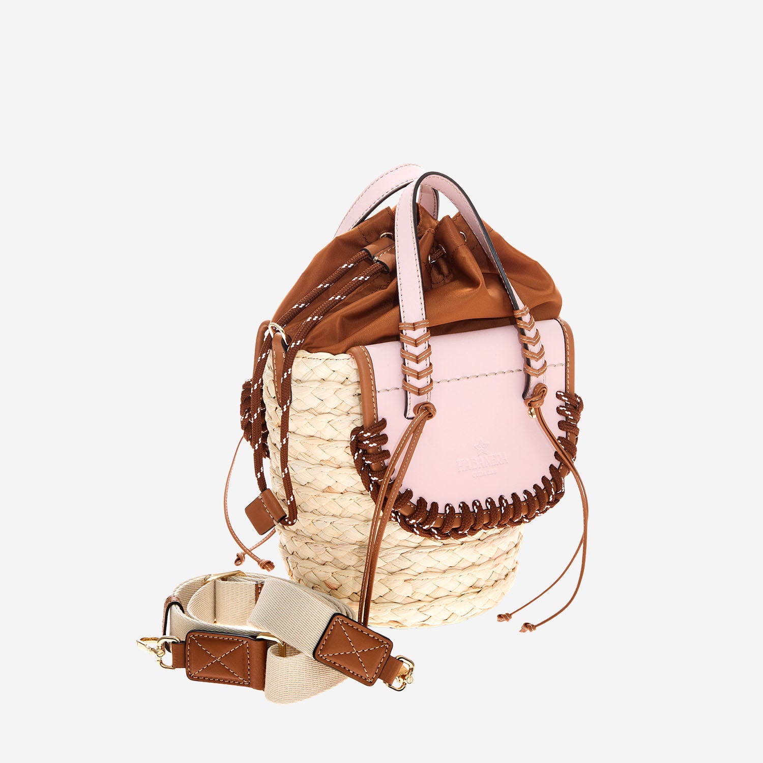 BORSA HABANERA IN PELLE E RAFIA HABANERATREK AURORA CUBA LAB 