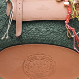 BORSA TROPICANA IN PELLE E RAFIA TROPICANA GREEN CUBA LAB 