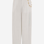PANTALONI IN MISTO VISCOSA CON CATENA DECORATIVA WTR49S FAC1480001 DARKPARK 
