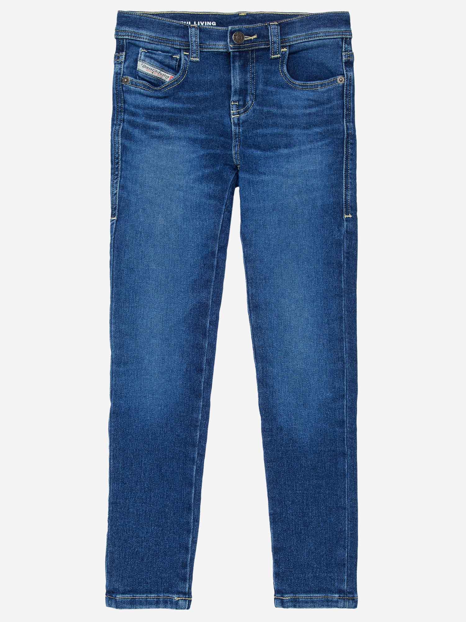 JEANS 2017 SLANDY IN MISTO COTONE STRETCH J01001 KXBR0K01 DIESEL KIDS 