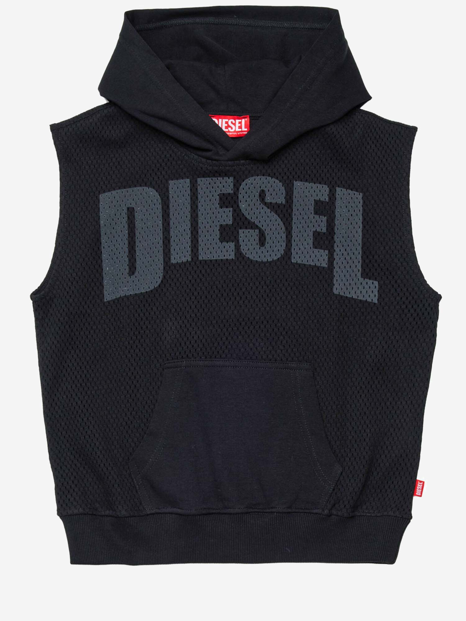 FELPA SENZA MANICHE IN RETE DI COTONE J02591 KYA0MK900 DIESEL KIDS 