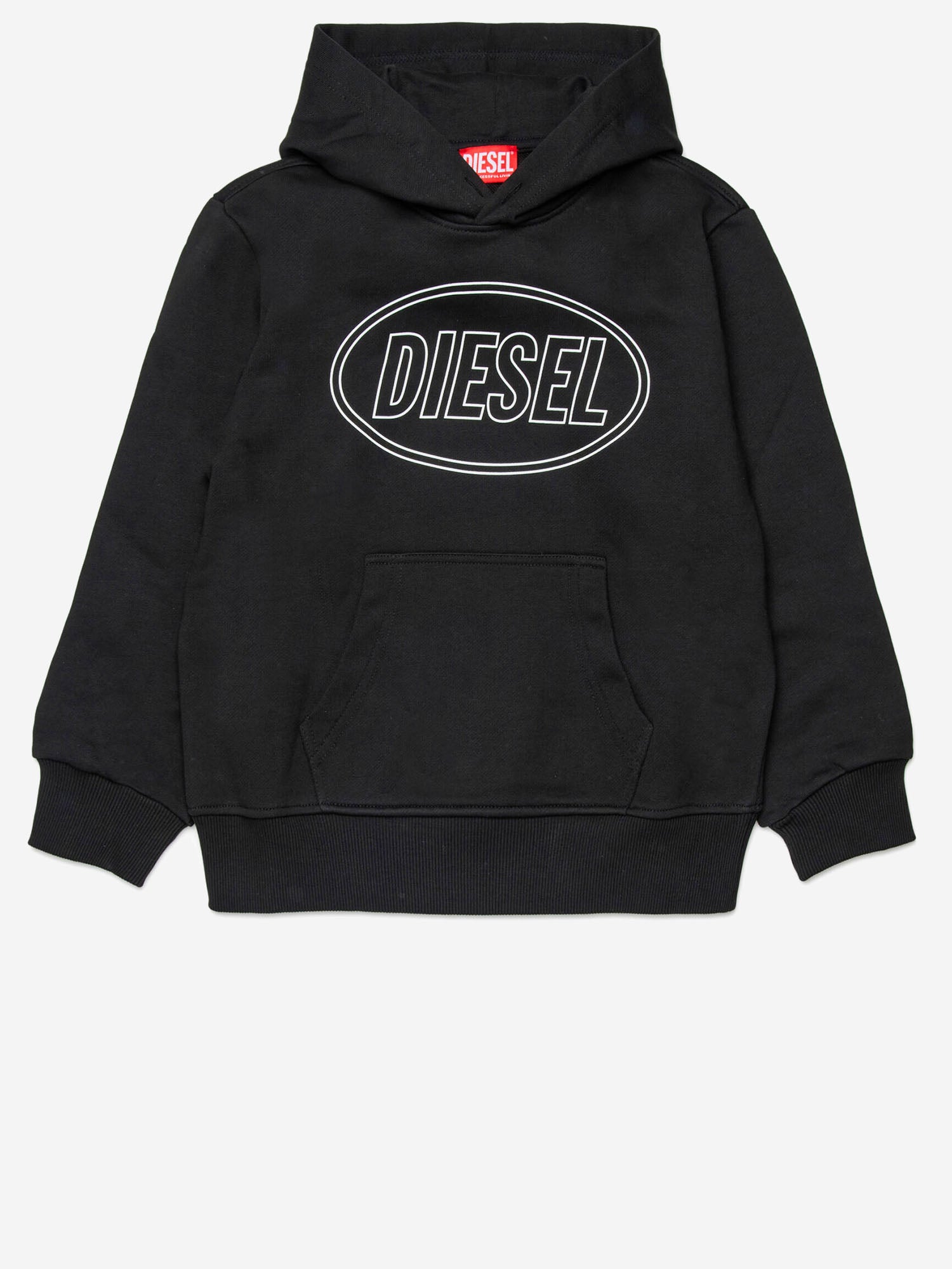 FELPA IN COTONE CON LOGO J02612 0GEADK900 DIESEL KIDS 