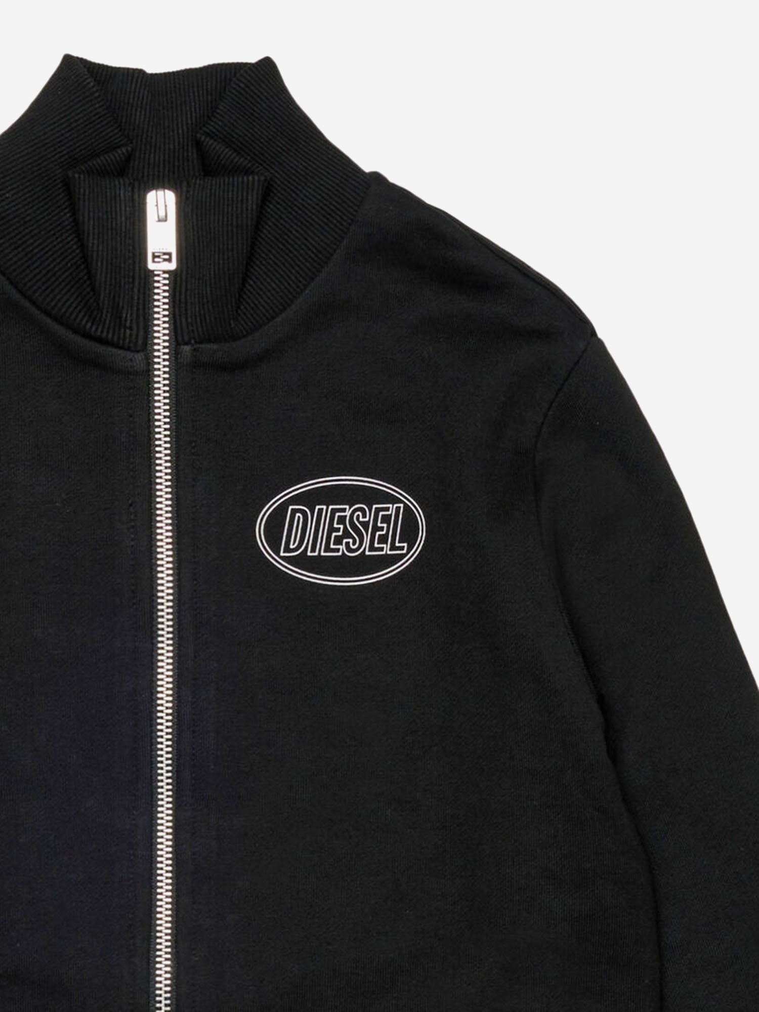 FELPA SCIRCLEZIP OVER IN COTONE CON LOGO J02613 0GEADK900 DIESEL KIDS 