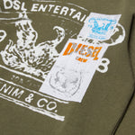 FELPA SDERSIM OVER IN COTONE CON STAMPA LOGO J02615 KYA0WK511 DIESEL KIDS 