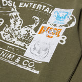 FELPA SDERSIM OVER IN COTONE CON STAMPA LOGO J02615 KYA0WK511 DIESEL KIDS 