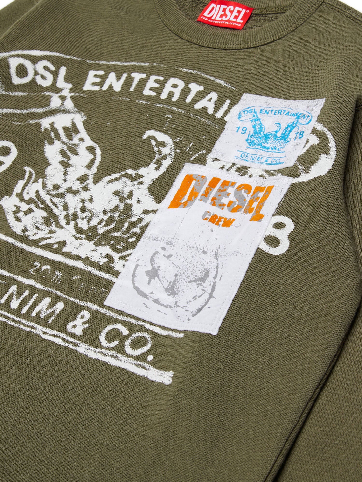 FELPA SDERSIM OVER IN COTONE CON STAMPA LOGO J02615 KYA0WK511 DIESEL KIDS 