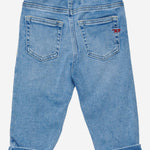 JEANS IN COTONE CON VITA ELASTICATA E RISVOLTO K00311 KXBSAK01 DIESEL KIDS 