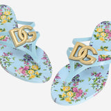 Sandali bassi da spiaggia con stampa floreale CW2418 AY850HC5XL DOLCE & GABBANA 