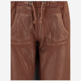 PANTALONI IN COTONE CON COULISSE DAM25.M02 BROWN DONT @ ME 