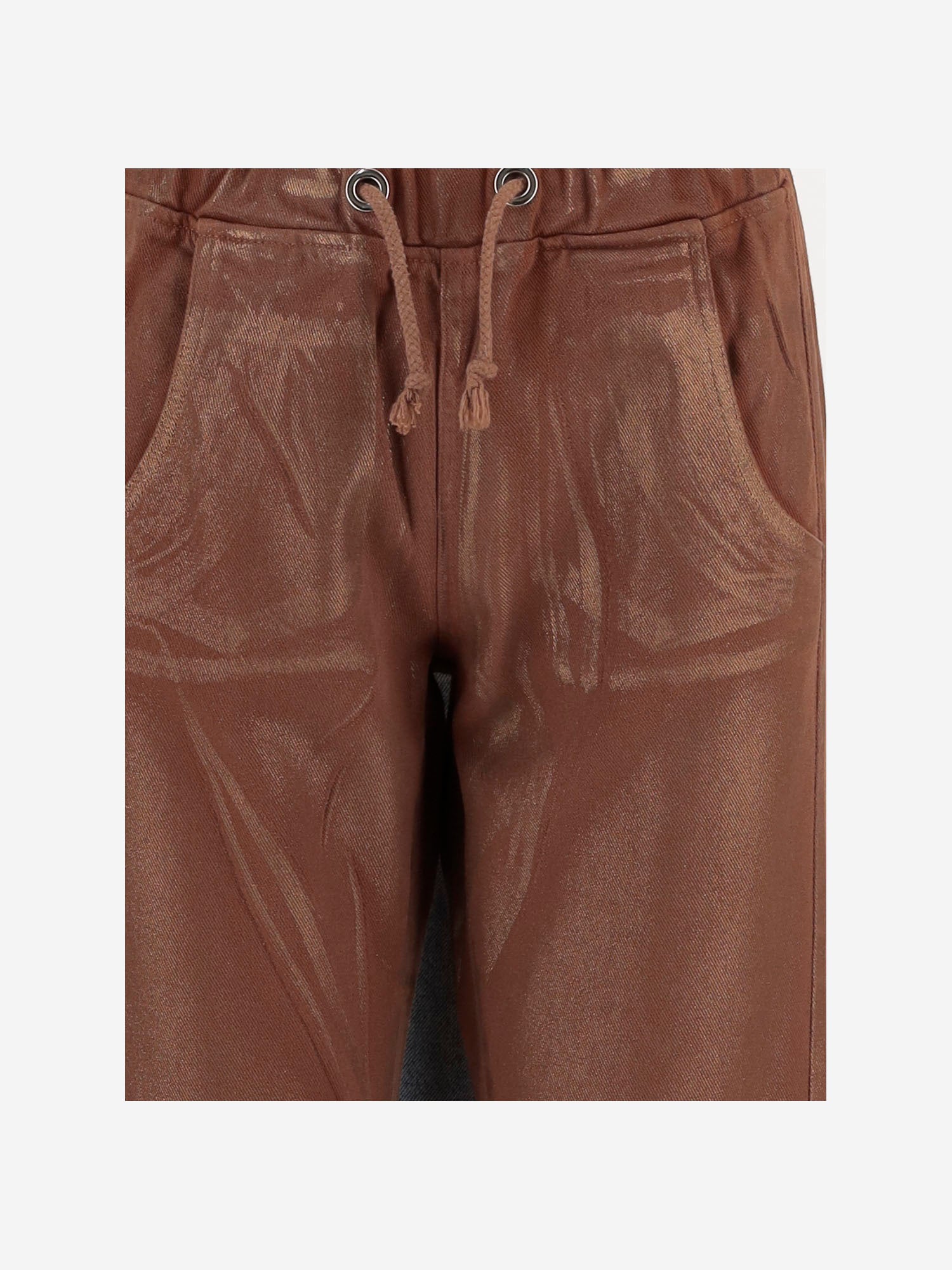 PANTALONI IN COTONE CON COULISSE DAM25.M02 BROWN DONT @ ME 