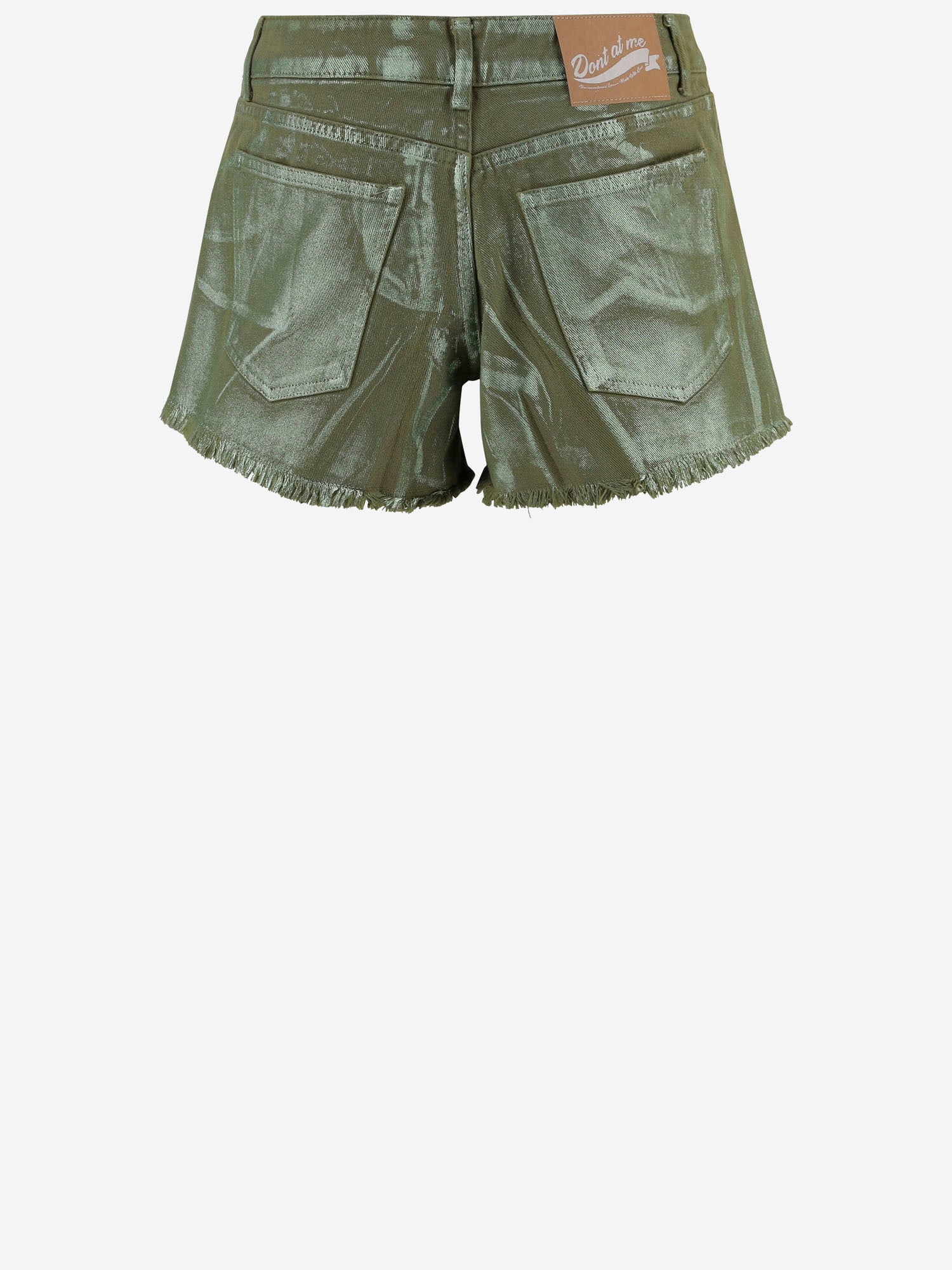 PANTALONI CORTI IN COTONE CON ORLO SFRANGIATO DAM25M04. ARMY DONT @ ME 