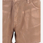 PANTALONI CORTI IN COTONE CON ORLO SFRANGIATO DAM25M04. BRONZE DONT @ ME 