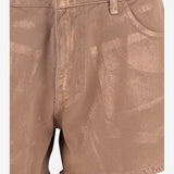 PANTALONI CORTI IN COTONE CON ORLO SFRANGIATO DAM25M04. BRONZE DONT @ ME 