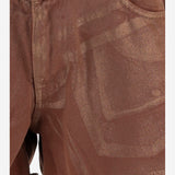 PANTALONI CORTI IN COTONE CON ORLO SFRANGIATO DAM25M04. BROWN DONT @ ME 