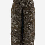 JEANS IN COTONE CON MOTIVO BANDANA DAM26B01 ARMY DONT @ ME 