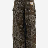 JEANS IN COTONE CON MOTIVO BANDANA DAM26B01 ARMY DONT @ ME 