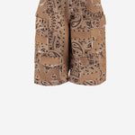 JEANS CORTI IN COTONE CON MOTIVO BANDANA DAM26B02 DESERT DONT @ ME 