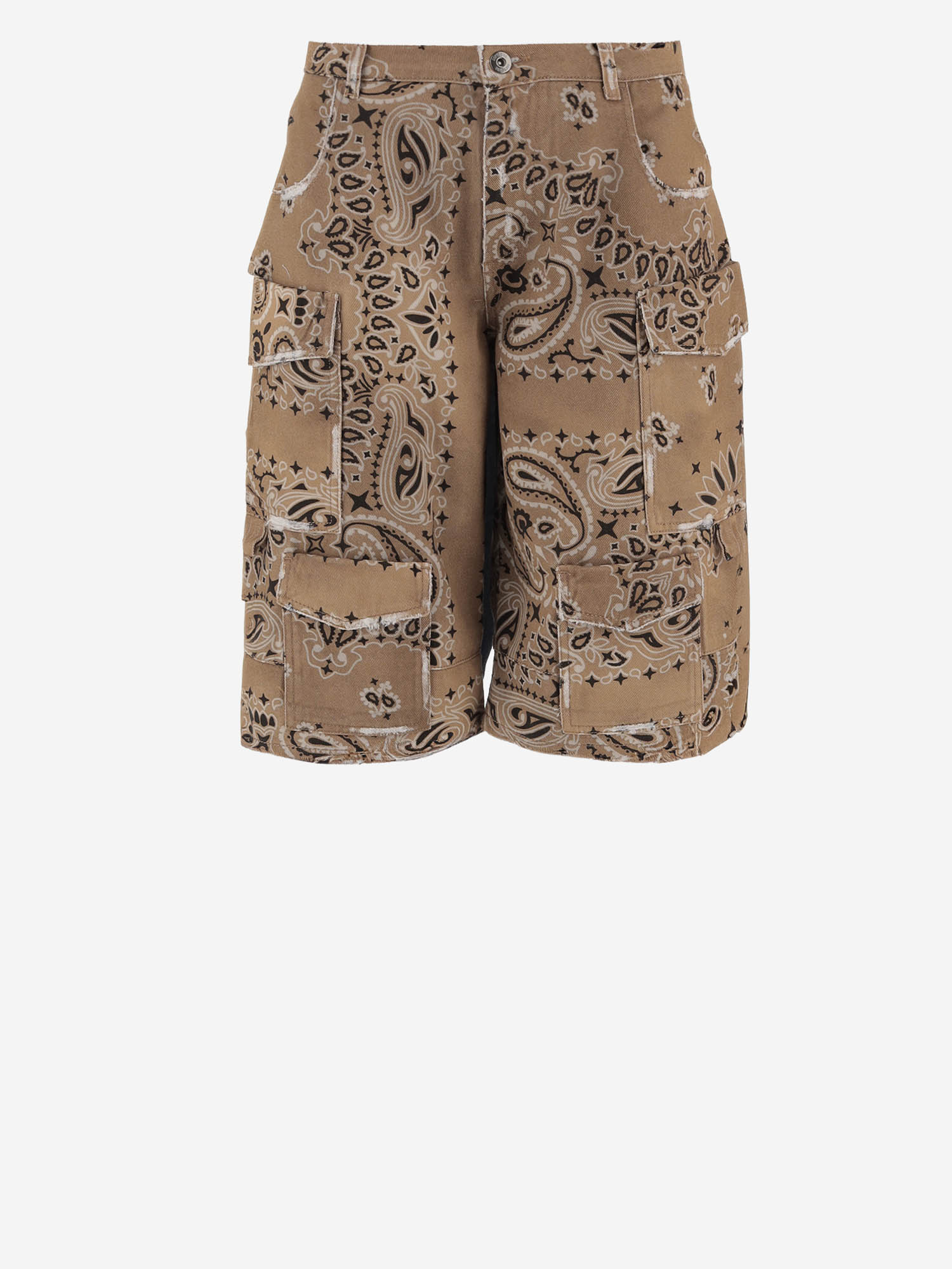 JEANS CORTI IN COTONE CON MOTIVO BANDANA DAM26B02 DESERT DONT @ ME 