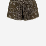 JEANS CORTI IN COTONE CON MOTIVO BANDANA DAM26B04 ARMY DONT @ ME 