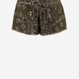 JEANS CORTI IN COTONE CON MOTIVO BANDANA DAM26B04 ARMY DONT @ ME 