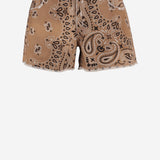 JEANS CORTI IN COTONE CON MOTIVO BANDANA DAM26B04 DESERT DONT @ ME 