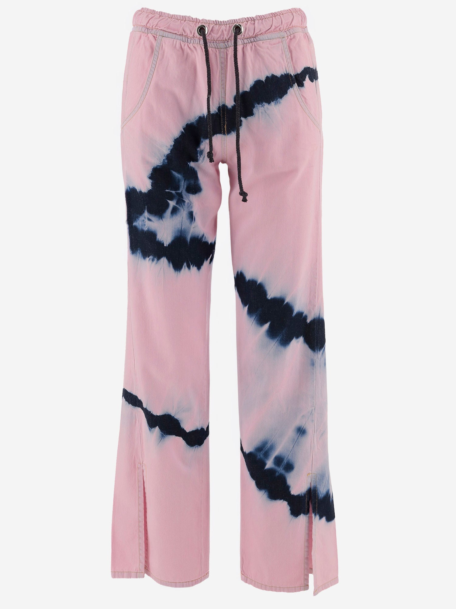 JEANS IN COTONE CON MOTIVO TIE-DYE DAM26TU2 PINK DONT @ ME 