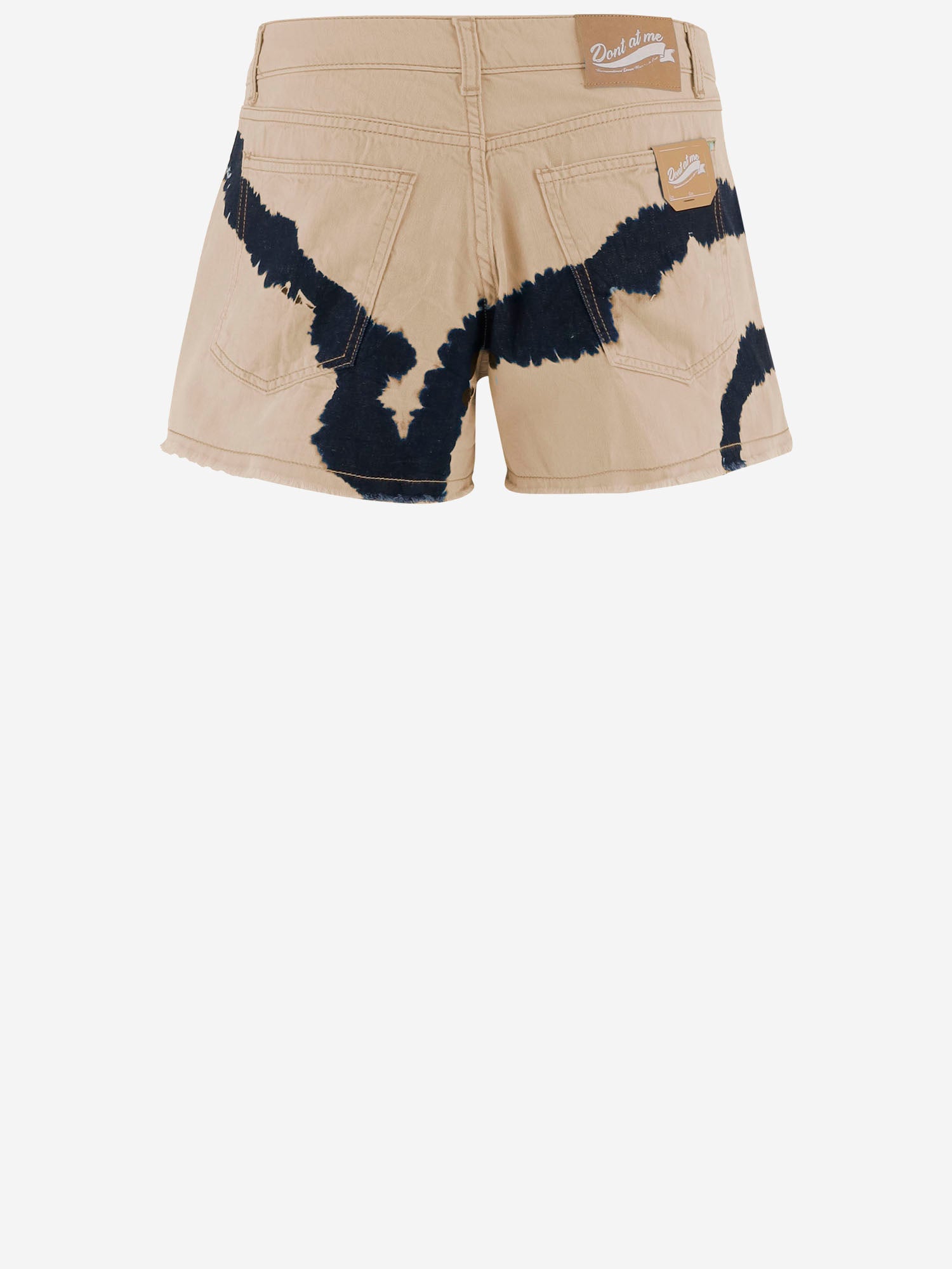 PANTALONI CORTI IN COTONE CON MOTIVO TIE-DYE DAM26TU4 BEIGE DONT @ ME 