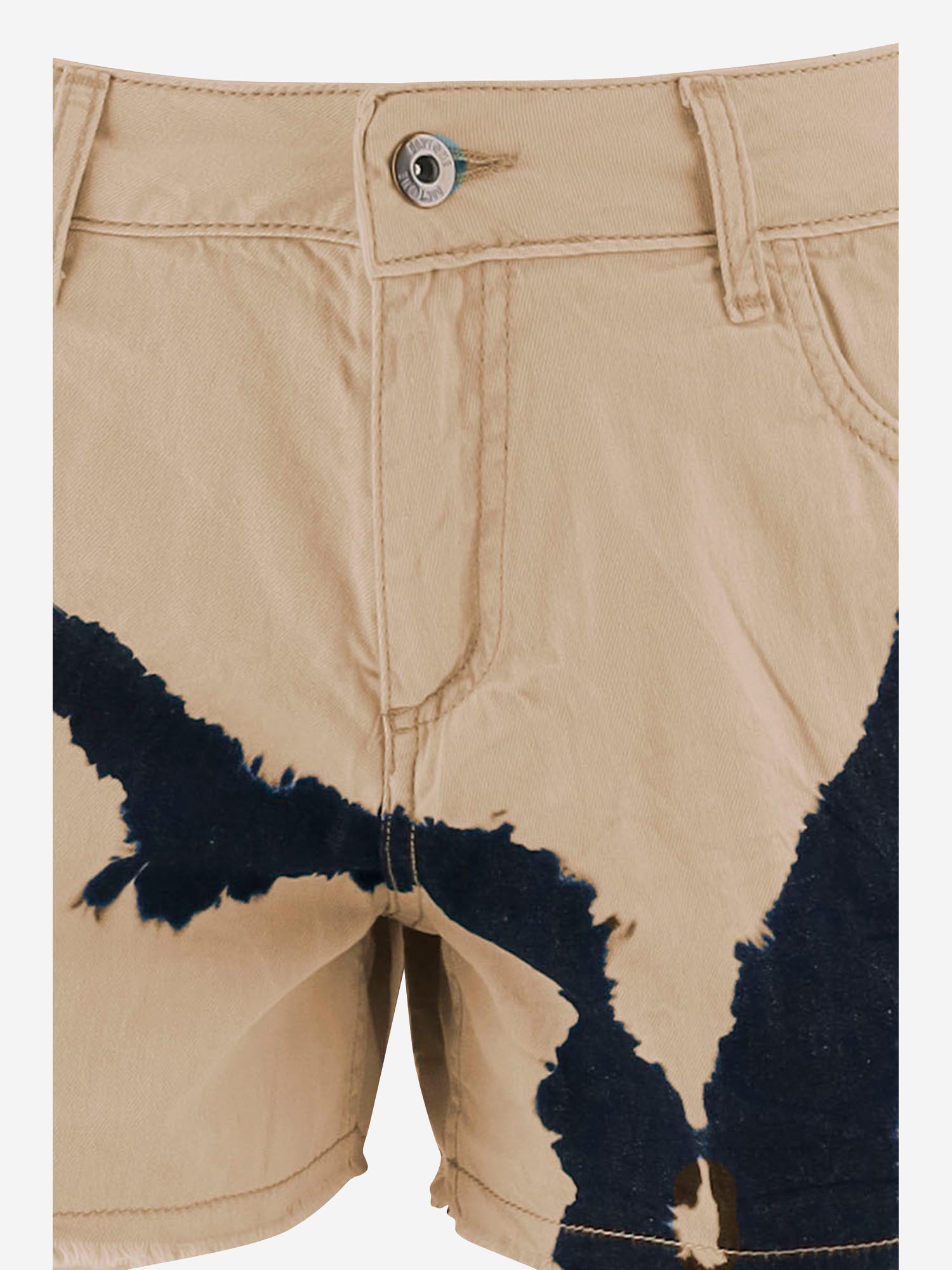PANTALONI CORTI IN COTONE CON MOTIVO TIE-DYE DAM26TU4 BEIGE DONT @ ME 