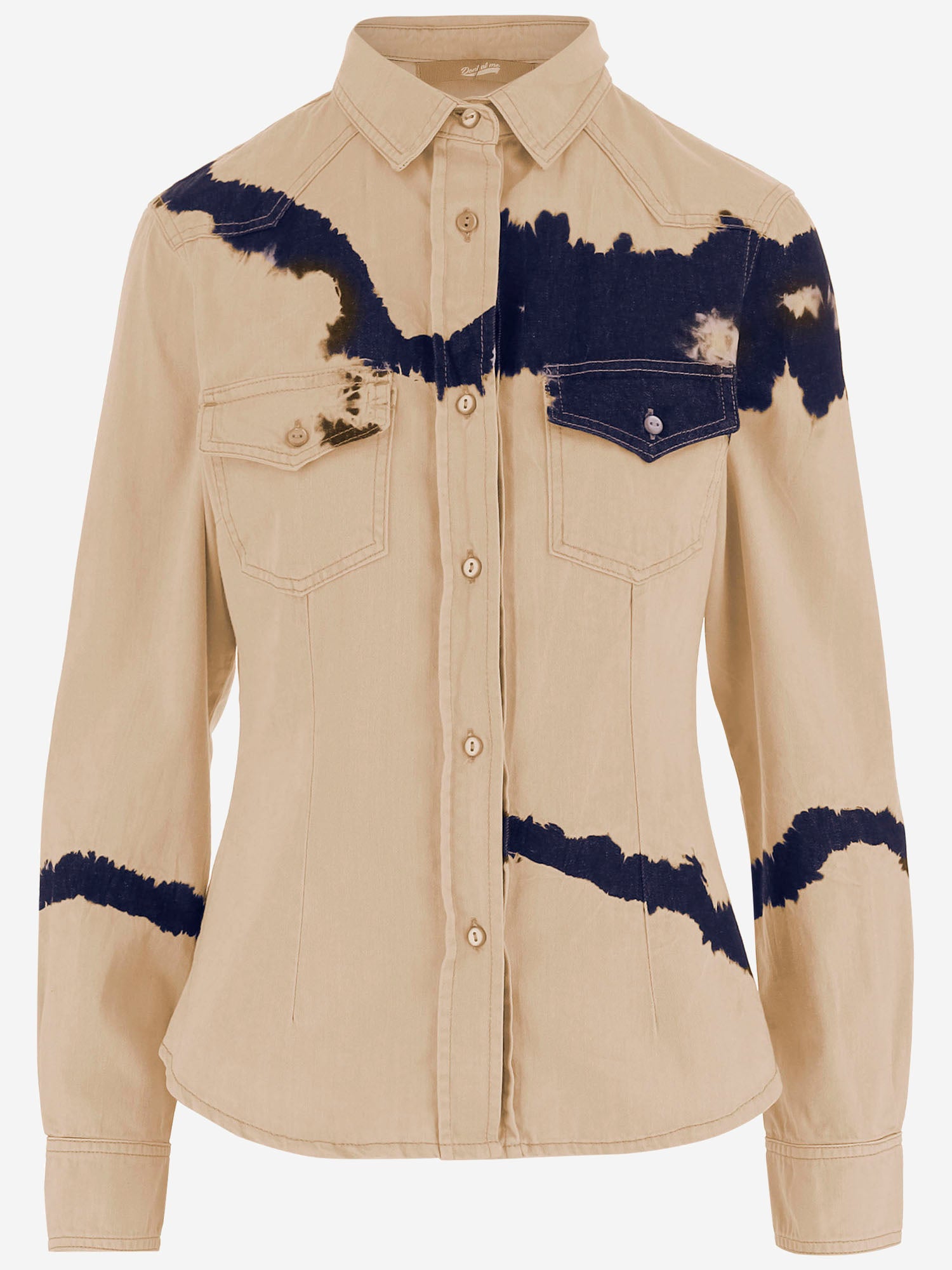 CAMICIA IN COTONE CON MOTIVO TIE-DYE DAM26TU5 BEIGE DONT @ ME 