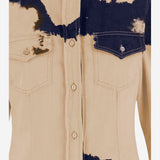 CAMICIA IN COTONE CON MOTIVO TIE-DYE DAM26TU5 BEIGE DONT @ ME 