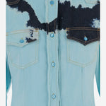 CAMICIA IN COTONE CON MOTIVO TIE-DYE DAM26TU5 BLUE DONT @ ME 
