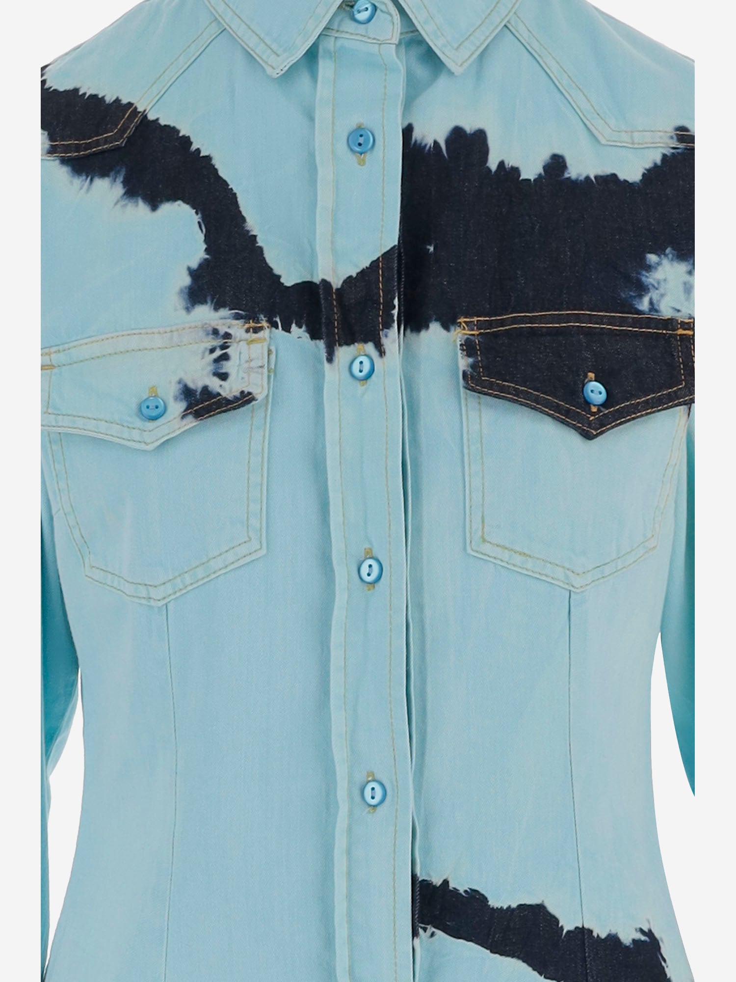 CAMICIA IN COTONE CON MOTIVO TIE-DYE DAM26TU5 BLUE DONT @ ME 