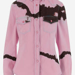 CAMICIA IN COTONE CON MOTIVO TIE-DYE DAM26TU5 PINK DONT @ ME 