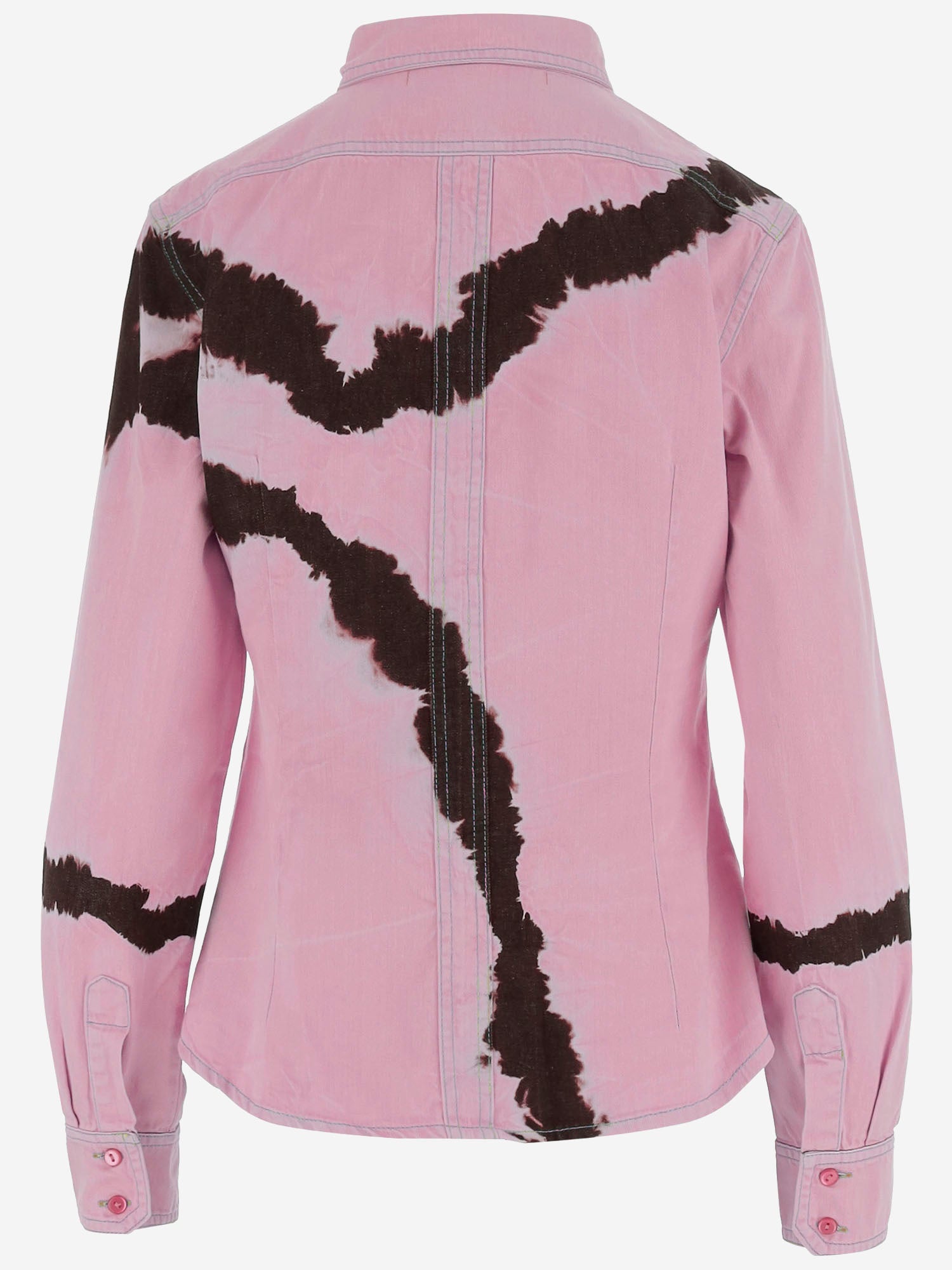 CAMICIA IN COTONE CON MOTIVO TIE-DYE DAM26TU5 PINK DONT @ ME 