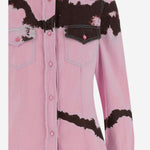 CAMICIA IN COTONE CON MOTIVO TIE-DYE DAM26TU5 PINK DONT @ ME 
