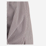 CAMICIA IN COTONE E SETA A RIGHE CON DRAPPEGGIO 010744 3132703 DRIES VAN NOTEN 