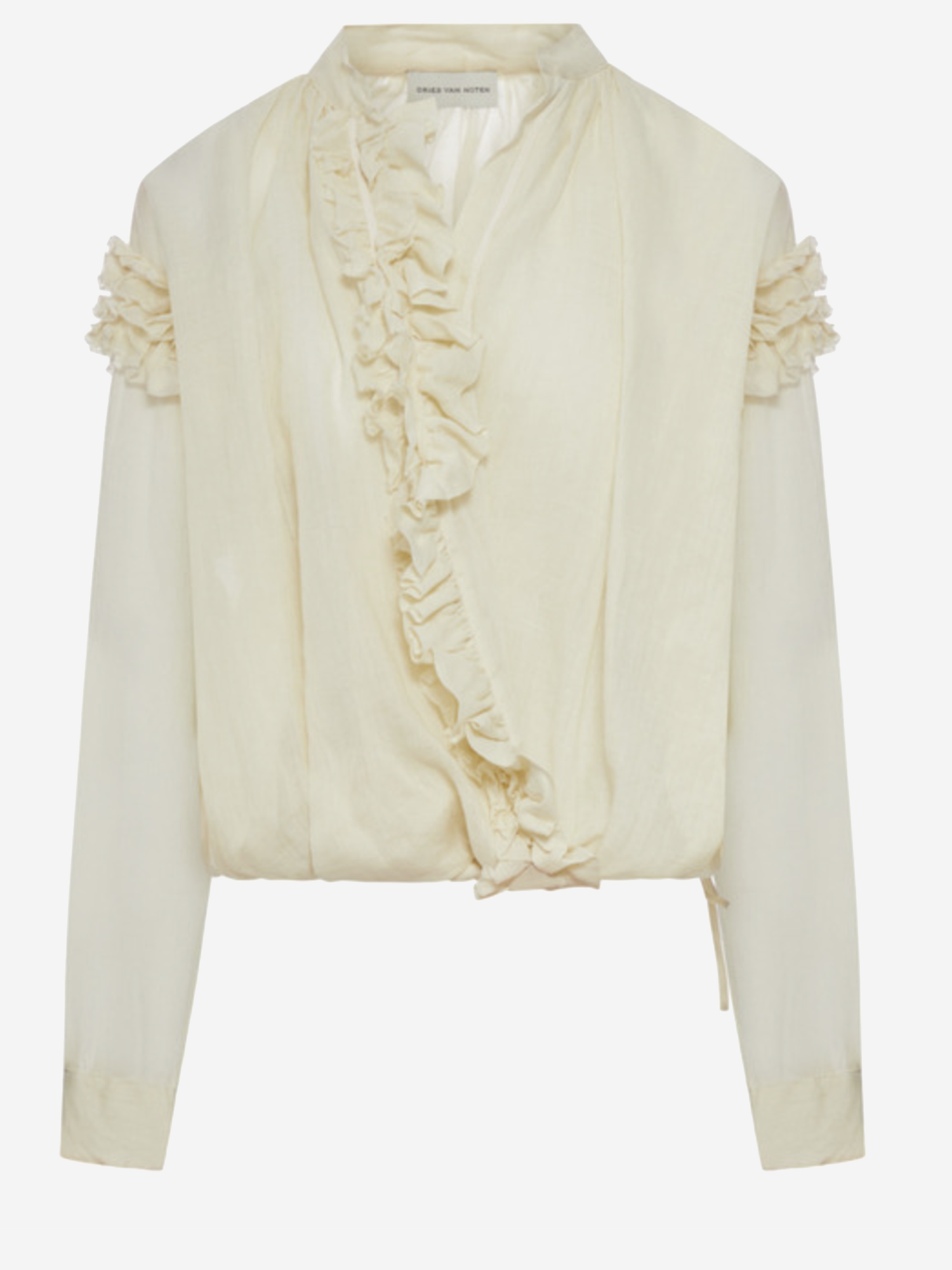 CAMICIA IN RAMIA CON ROUCHES 010745 3112006 DRIES VAN NOTEN 