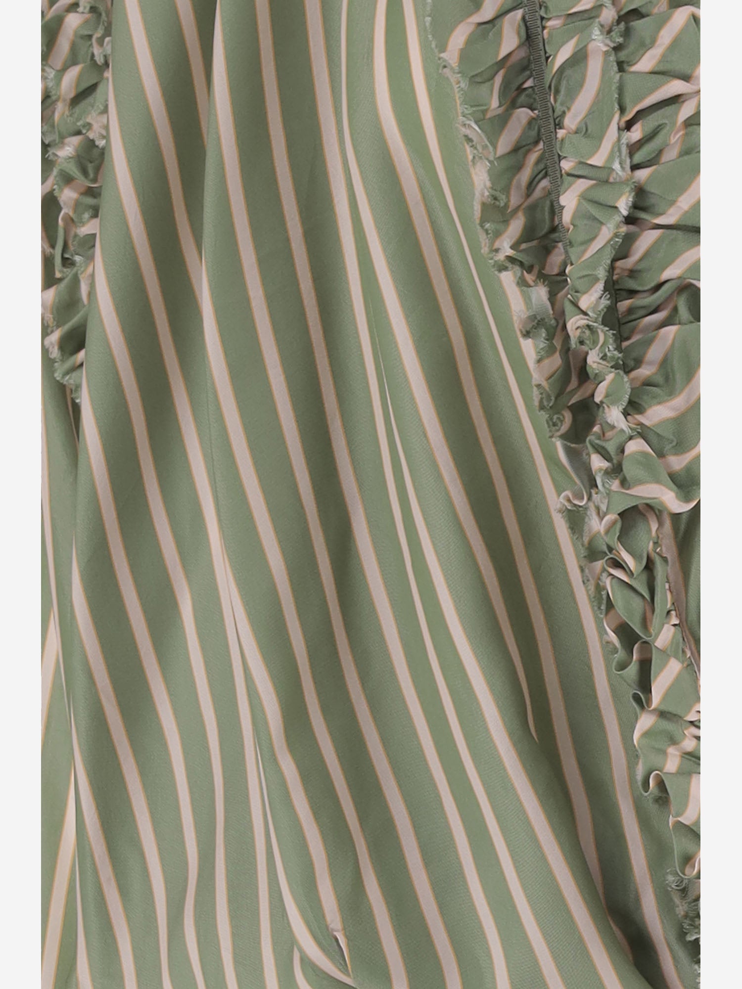 CAMICIA IN CUPRO A RIGHE CON VOLANT 010745 3274604 DRIES VAN NOTEN 