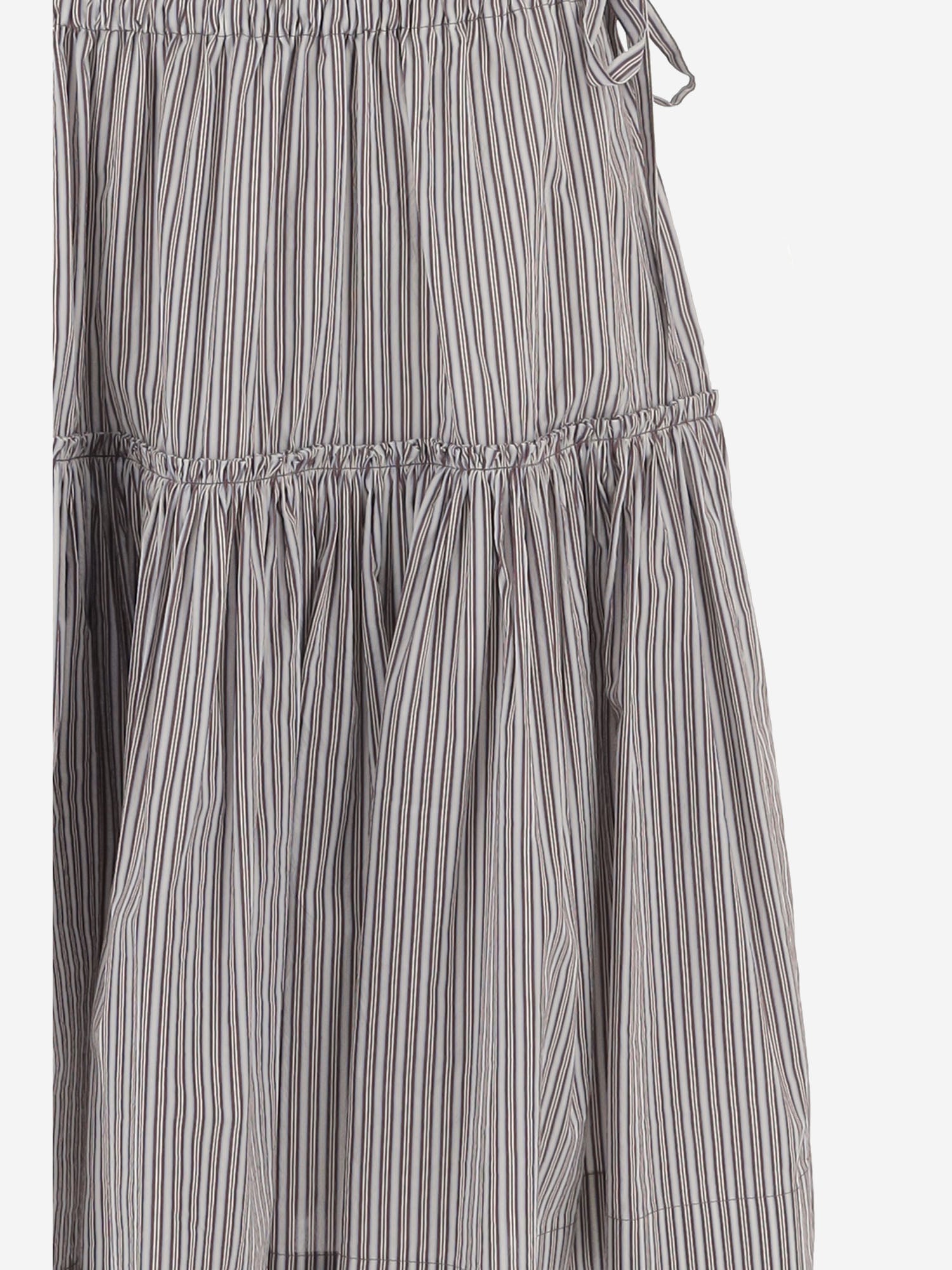 GONNA IN COTONE E SETA A RIGHE 010897 3132703 DRIES VAN NOTEN 