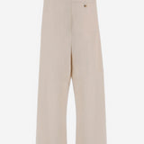 PANTALONI A RIGHE IN MISTO COTONE 010909 3360005 DRIES VAN NOTEN 