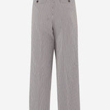 PANTALONI IN COTONE E SETA A RIGHE 010920 3132703 DRIES VAN NOTEN 