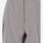 PANTALONI IN COTONE E SETA A RIGHE 010920 3132703 DRIES VAN NOTEN 