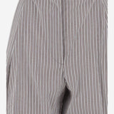 PANTALONI IN COTONE E SETA A RIGHE 010920 3132703 DRIES VAN NOTEN 