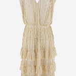 ABITO IN MISTO COTONE CON FANTASIA POIS E GONNA A BALZE 011007 3291005 DRIES VAN NOTEN 
