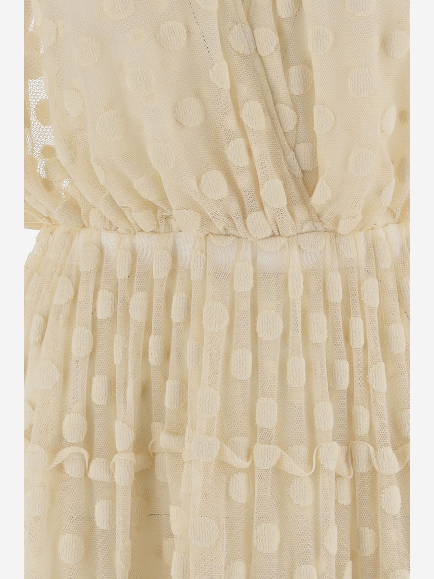 ABITO IN MISTO COTONE CON FANTASIA POIS E GONNA A BALZE 011007 3291005 DRIES VAN NOTEN 