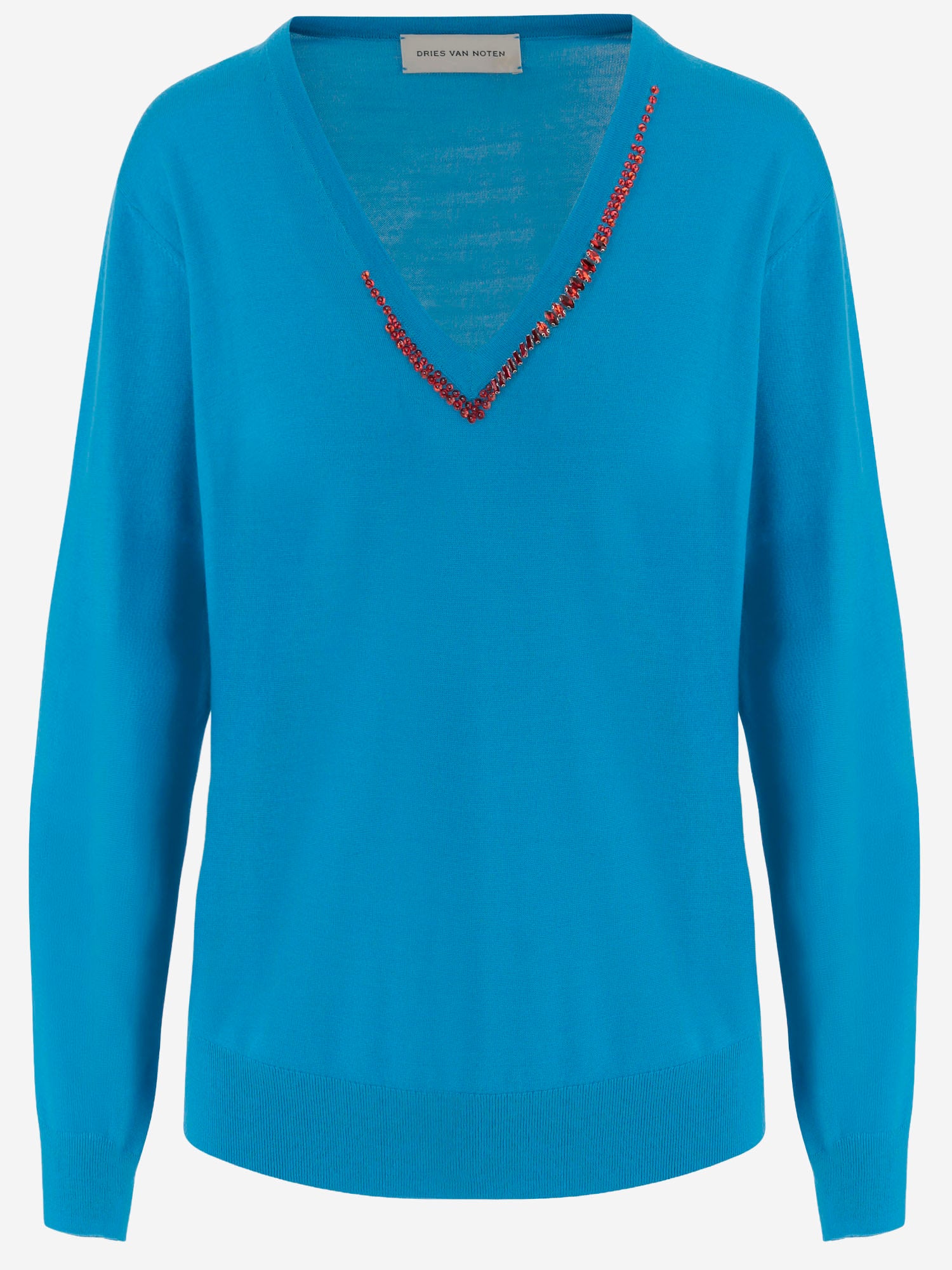 MAGLIA IN LANA CON DECORAZIONE SULLO SCOLLO 011204 3700503 DRIES VAN NOTEN 