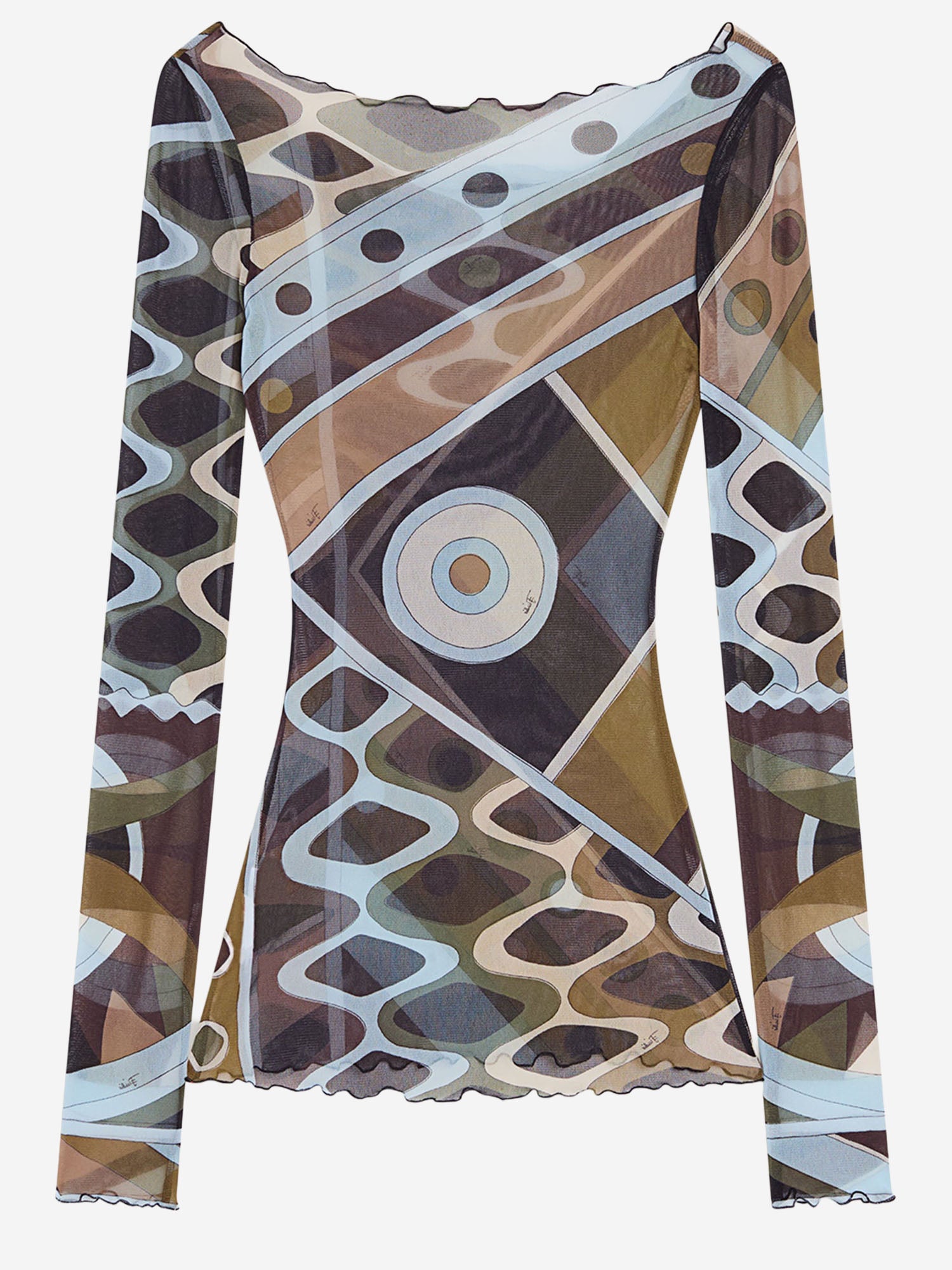 TOP IN NYLON CON STAMPA VIVARA 6HJM476H849 016 EMILIO PUCCI 
