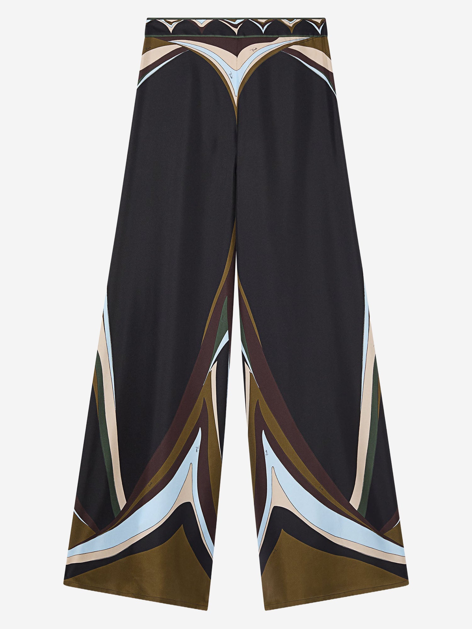 PANTALONI PALAZZO IN SETA IN STAMPA FARI 6HRT036H872 072 EMILIO PUCCI 