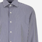 CAMICIA IN COTONE CON MOTIVE A RIGHE C0499 02 FINAMORE 